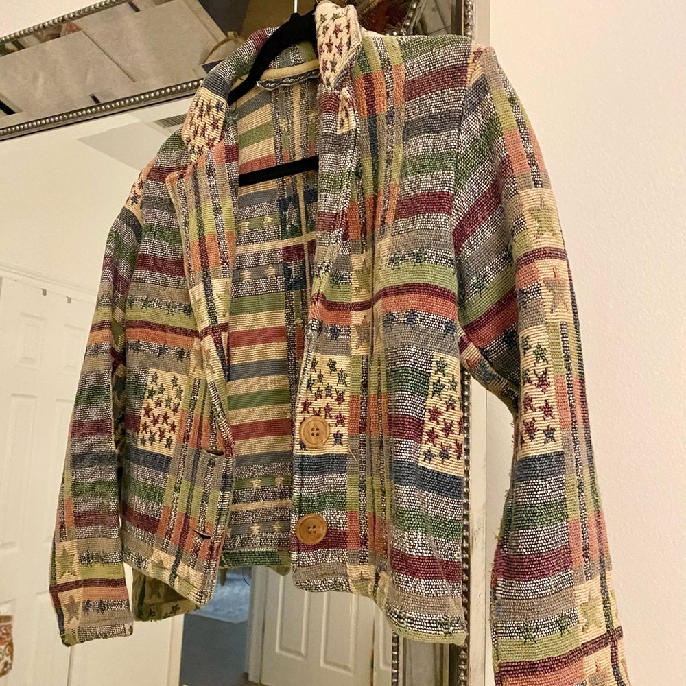 Vintage Crop Patch Jacket